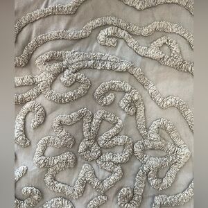 Pottery Barn Renee Candlewick Sateen King Shams Set Of 2 Gray Retail $182